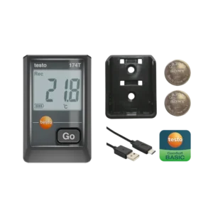 Testo 174 T USB-C – zestaw ze świadectwem wzorcowania PCA