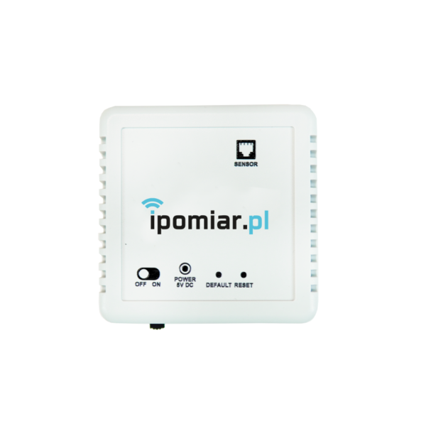 Rejestrator temperatury i wilgotności Wi-Fi iPomiar RTH1 mini – widok z przodu